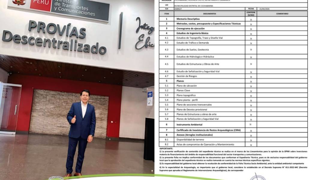 Expediente técnico Puente Mamaruribamba bajo aprobado