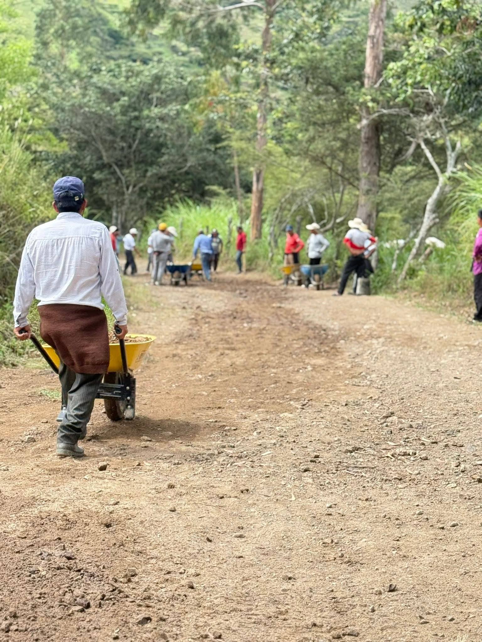 Apoyo con material de cantera para el mantenimiento Cruce El Milagro - Segue - La Palma.